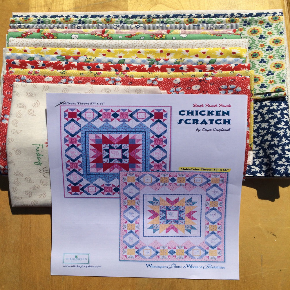 Back Porch Prints - Chicken Scratch - Multi-Color Throw Kit
