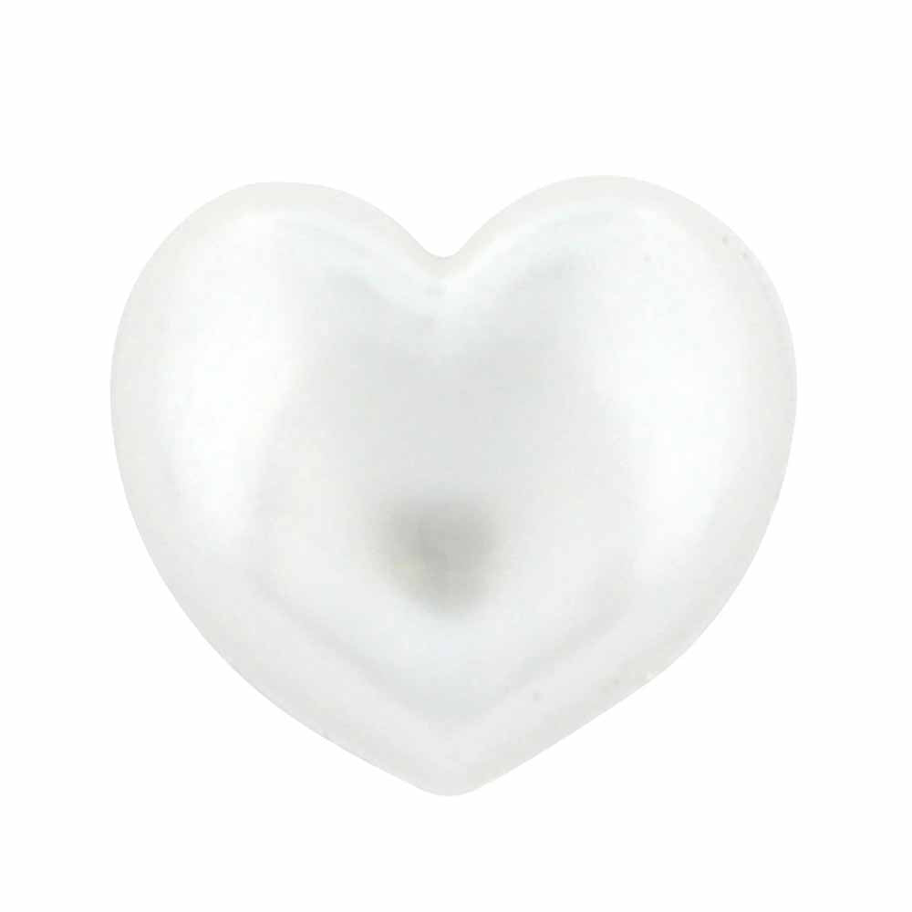 Heart Novelty Button - Pearl