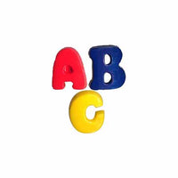 A-B-C Novelty Button - Red, Blue & Yellow