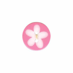 Flower Novelty Button - Pink