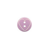 Heart Novelty Button - Mauve