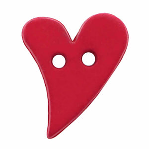 Heart Novelty Button - Red