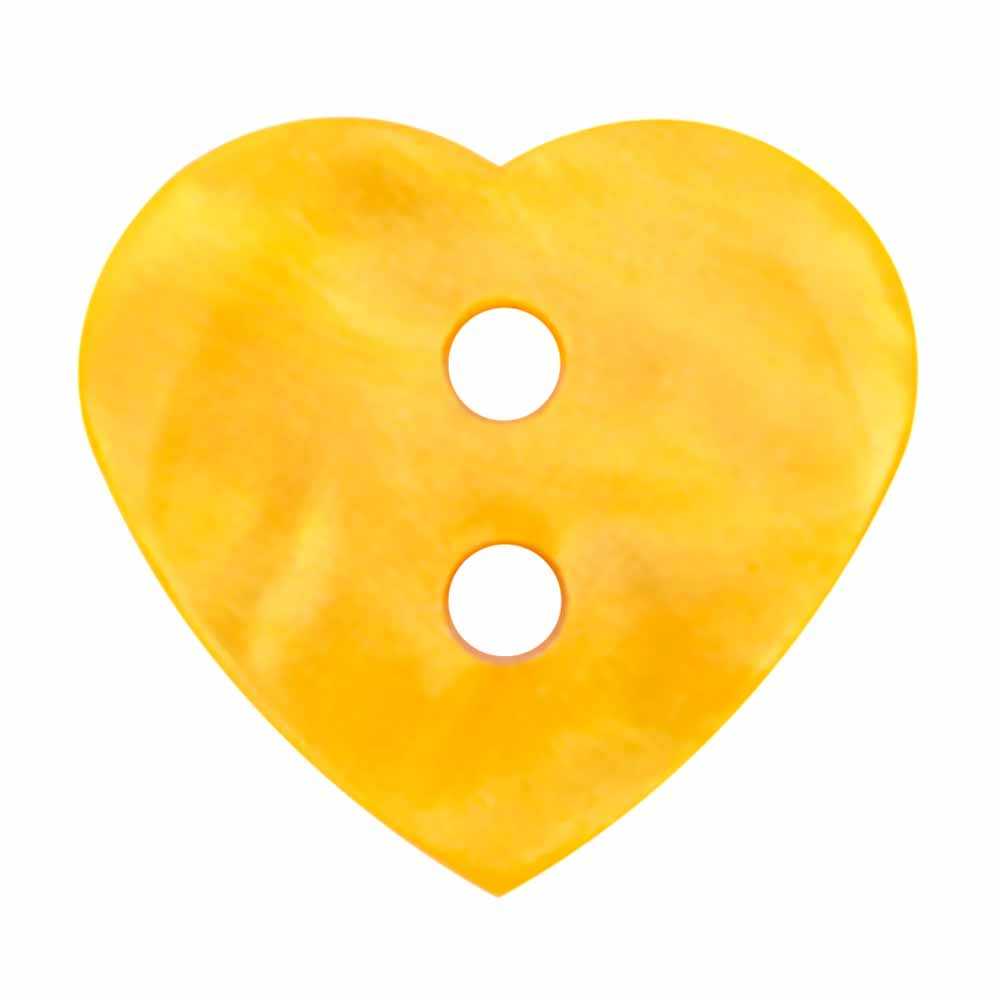Heart Novelty Button - Yellow