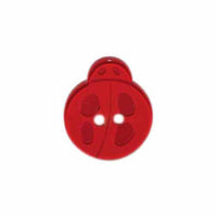 Ladybug Novelty Button - Red