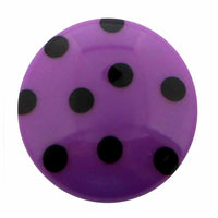 Polka Dot Novelty Button - Purple