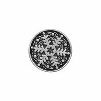 Snowflake Novelty Button - Antique Silver